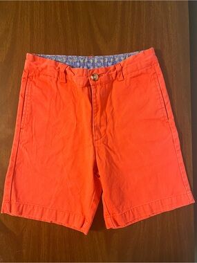 Men's Coral Orange Cotton Shorts